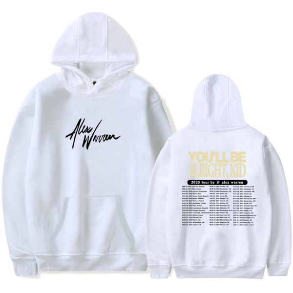 You’ll Be Alright, Kid 2025 Tour Hoodie – White
