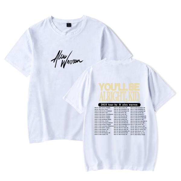 You’ll Be Alright, Kid 2025 Tour T-Shirt – White