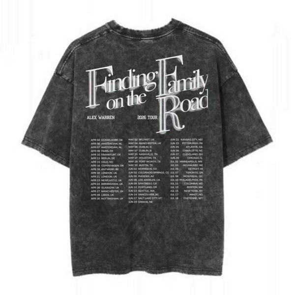 Finding Family On The Road Washed T-Shirt Back